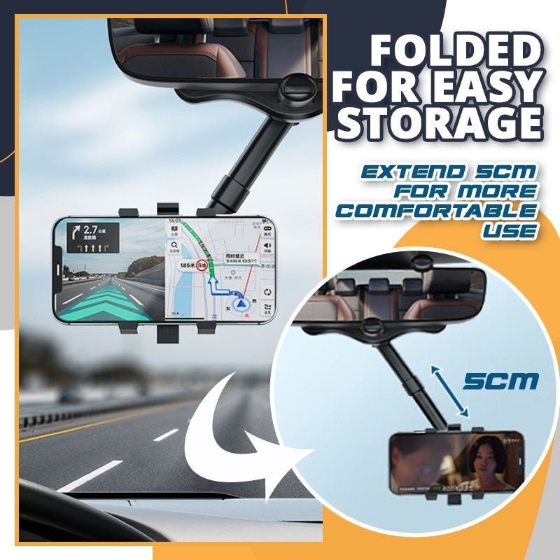 Retractable And Rotatable Car Phone Holder