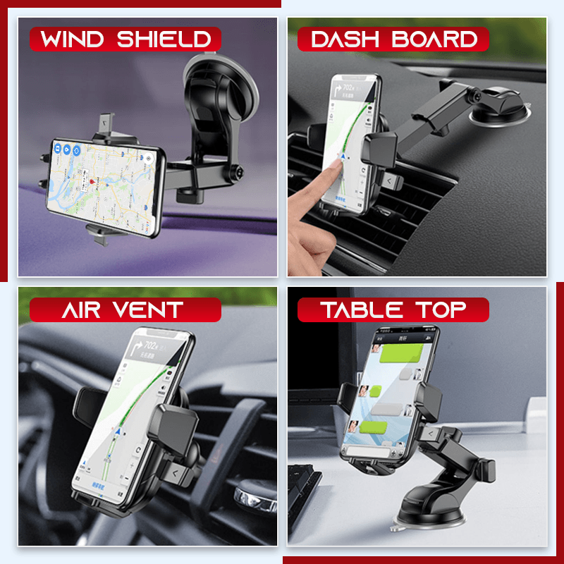 Long Arm Suction Cup Car Phone Holder