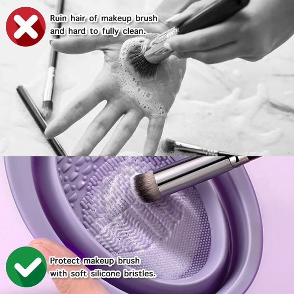 Mini Makeup Brush Cleaning Mat-bowl