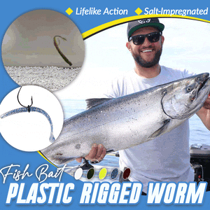 Fish Bait Plastic Rigged Worm
