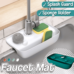Splash Guard Faucet Mat Sponge Holder