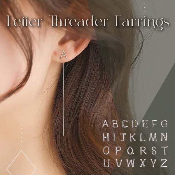 Letter Threader Dangling Earring
