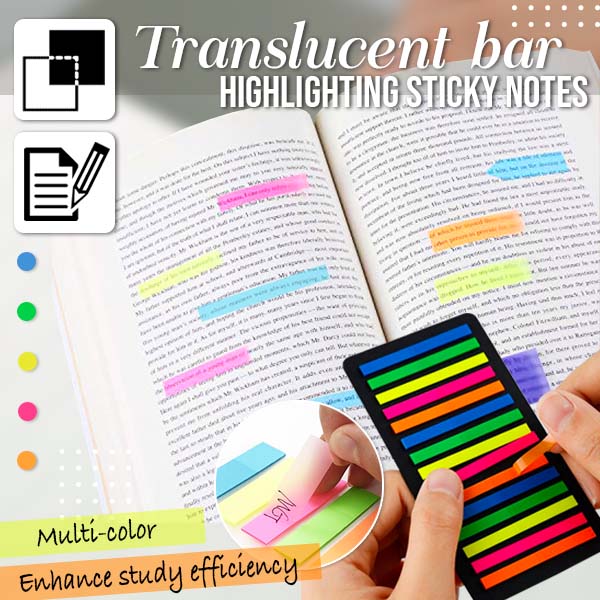 Translucent Bar Highlighting Sticky Notes