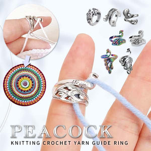 Peacock Knitting Crochet Yarn Guide Ring